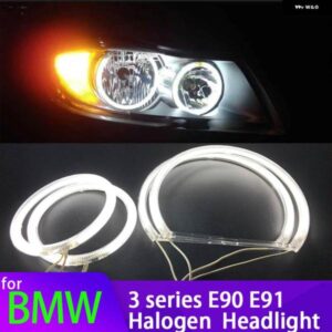 BMW 3シリーズ E90 E91 PRE-LCI 316I 318I 320I 05-08 ハロゲン ヘッドライト ホワイトリング CCFL エンジェルアイライトキット DRL