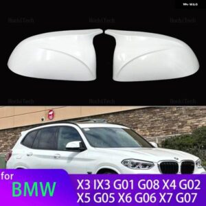 BMW ホワイトカーボンブラック交換用バックミラー サイドミラー カバー キャップ X3 G01 X4 G02 X5 G05 X7 G07 X6 G06 2018-2023