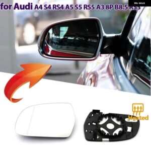 アウディ 加熱サイドミラー ガラス レンズ ドアウイングミラー ガラス A4 S4 RS4 B8.5 2011-16 A5 S5 RS5 B8.5 10-16 A3 8P RS3