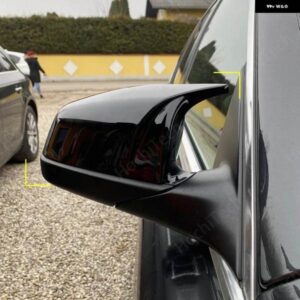BMW サイドウイングバックミラー カバー 5 6 7シリーズ F01 F02 F03 F04 F06 F07 F10 F11 F12 F13 カーボンルックブラック