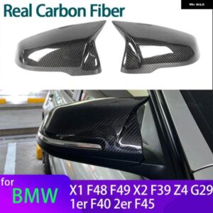 BMW カーボンブラックサイドミラー キャップカバー シェル 1 2シリーズ F44 F40 Z4 G29 X1 F48 F49 X2 F39 トヨタ スープラ 2019-2023