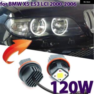 BMW 120ワット エンジェルアイリングマーカー サイドライト LED 電球オートランプ X5シリーズ E53 M54 M62 N62 2000-2006