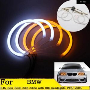 BMW SMD スイッチバック LED エンジェルアイリングキット E46 325I 325XI 330I 330XI HID ヘッドライト 付き 1999 2000-2005
