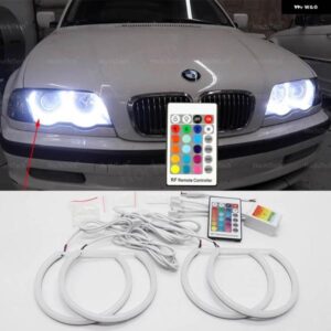 BMW コンプリートセット 16色 RGB コットン LED エンジェルアイリング 3シリーズ E46 316I 318I 320D 320I 323I 328I 330I リモコン