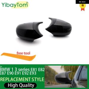 BMW 1ペア E87 E81 E82 E90 E91 E92 E93 リアビューサイドケース トリム ABS カーボンバックミラー カバー