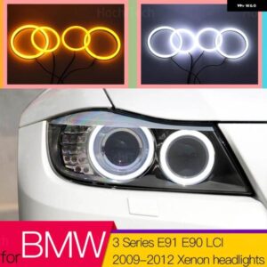 BMW スイッチバック LED エンジェルアイデュアルカラー 3シリーズ E91 E90 LCI 2009-2012 キセノン ヘッドライト
