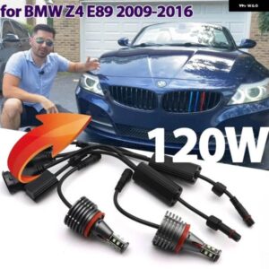BMW 120W 6000K CANBUS LED エンジェルアイズ マーカー ライト電球 Zシリーズ E89 Z4 ロードスター SDRIVE35IS GT3 GTE 2009-2016