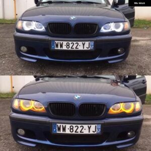 BMW スイッチバック LED エンジェルアイデュアルカラー 3シリーズ E46 316I 318I 320D 320I 323I 328I 330I 325XI 330D 1998-05
