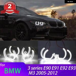 BMW スイッチバック LED クリスタルエンジェルアイ白とイエローデュアルカラー 3シリーズ E90 E91 E92 E93 M3 2005-2012