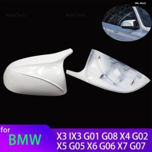 BMW ホワイト バックミラー キャップ ウイング サイドミラー カバー X3 G01 IX3 X4 G02 X5 G05 X6 G06 X7 G07 G08 2018 2019-2023