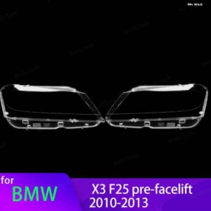 BMW ヘッドライト カバー F25 フェイスリフト前 2010-2013 クリアハウジングフロント ヘッドライト レンズ シェルガラス ランプカバー