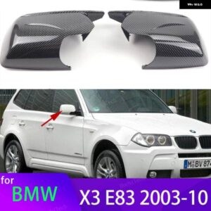 BMW 2024 M ルックミラー カバー X3 X 3 E83 2003-2010 交換用バックミラー ケースカバー カーボンルックツール付き