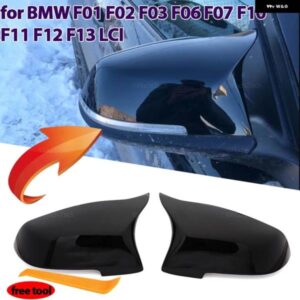 BMW 2X カーボンルックブラックサイドミラー カバー 交換 5 6 7シリーズ F10 F11 F18 F07 F12 F13 F06 F01 F02 LCI