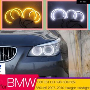 BMW スイッチバック LED エンジェルアイデュアルカラー E60 E61 LCI 528I 530I 535I 550I M5 2007-2010 ハロゲン ヘッドライト