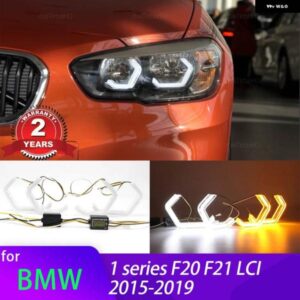 BMW M4 スイッチバック ウインカー ライト リング DRL LED エンジェル アイズ キット 1シリーズ F20 F21 LCI 2015-2019 ホワイト イエロー