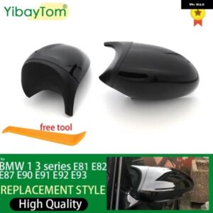 BMW 1 3シリーズ E81 E82 E87 E88 E90 E91 E92 E93 2005-2009 サイドウイングミラー カバー リアビューキャップブラックタイプ