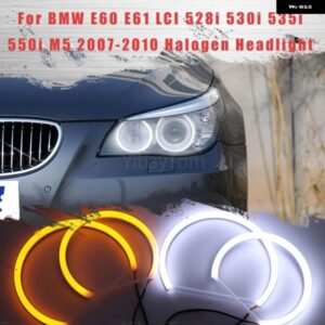 BMW LED SMD スイッチバック エンジェルアイリング DRL キット E60 E61 LCI 528I 530I 535I 550I M5 2007-10 ハロゲン ヘッドライト
