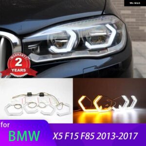 BMW ホワイトイエロー M4 LED エンジェルアイズ リングランプウィンカーカー ランニングライト DRL X5 F15 X5M F85 2013-2017