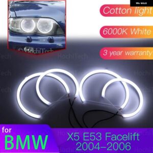 BMW エンジェルアイズ キット 6000L コットンホワイトリングライト X5 E53 フェイスリフト 2004 2005 2006