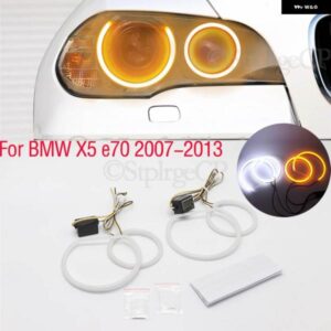 BMW SMD LED エンジェルアイ白と黄色 DRL キット X5 E70 2007-13