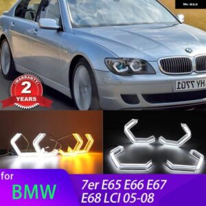 BMW M4 スイッチバック ウインカーライトリング DRL LED エンジェルアイキット 7シリーズ E65 E66 E67 E68 アルピナ B7 LCI 2005-2008