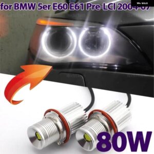 BMW 90ワット ヘッドライト 電球 エンジェルアイズ マーカー ライト電球 5ER E60 E61 PRE-LCI 520I 523I 525I 528I 530I 535I 540I 04-07