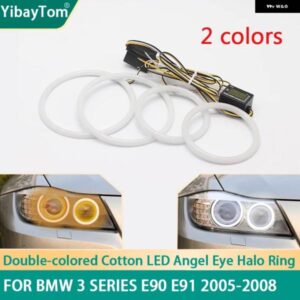 BMW 優SMD スイッチバック LED エンジェルアイリング DRL キット 3シリーズ E90 E91 2005-2008 キセノン ヘッドライト