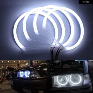 BMW コットン スイッチバック LED ホワイトアンバーエンジェルアイリング DRL ウィンカーライト 3シリーズ E30 E36 M3 1982-2000
