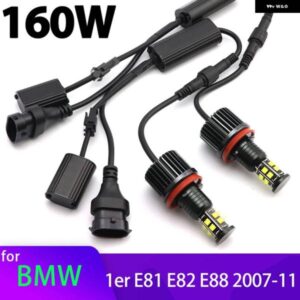 BMW LED リングエンジェルアイ電球 1シリーズ E81 E82 E88 116I 116D 118I 118D 120I 120D 130I 2007-2011 160ワット ヘッドライト