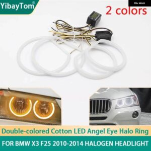 BMW 高輝度 SMD スイッチバック LED エンジェルアイリング DRL キット X3 F25 2010-2014 ハロゲン ヘッドライト アクセサリー