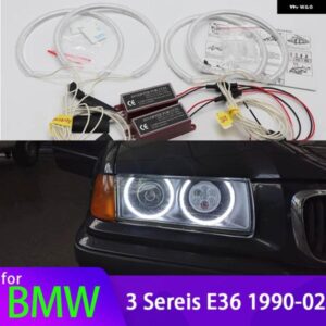BMW 3シリーズ E36 316I 318I 318IS 320I 323I 325I 328I 318TDS 325TD 1990-2000 ホワイト CCFL エンジェルアイ リング ライト キット