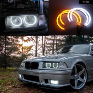 BMW 3年 LEDエンジェルアイキット コットンホワイトリング 3シリーズ E30 E36 M3 333I 325I 323I 316I 318I 325TD 1982-2000