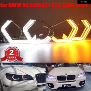 BMW M4 LED エンジェルアイキット リングランプ X6 X 6 M X6M E71 E72 2008-2014 高輝度 REDAY ライト ウィンカーライト