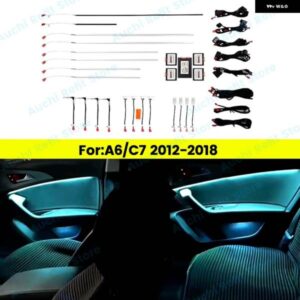アウディ 21色 LED アンビエントライト A6 C7 2012-2018 車室内装飾ムードランプMM I BLUETOOTH アプリ制御 REPART