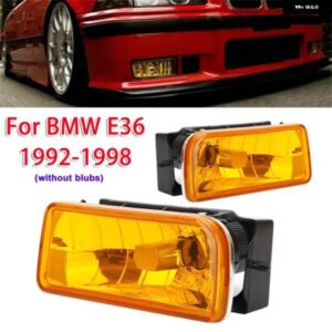 BMW 1ペア イエロー/スモーク/ホワイトシェルフロントバンパー フォグランプ 3シリーズ E36 1992-1998