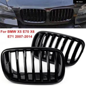 BMW 1ペア フロントバンパー グリルフロント メッシュ グリル X5 E70 X6 E71 2007-2013