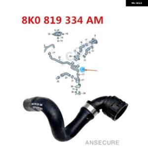 アウディ エンジン 冷却水冷却加熱ホース ヒーターパイプ A4 B8 S4 2013-2015 A5 S5 2012-2016 8K0819334AM