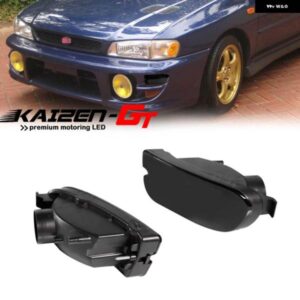 スバル クリア/スモーク レンズ フロントバンパー コーナー ウィンカーライト カバー ハウジングキット 1999-2001 インプレッサ 電球
