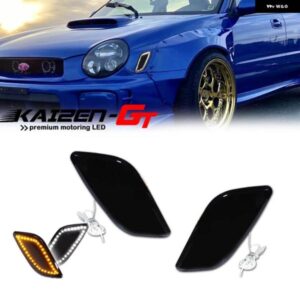 スバル ホワイトアンバー 2色 LED フロント サイドマーカー ライト 2002-2003 インプレッサ RS TS WRX DRL/ドライビ