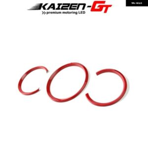 ポルシェ 3個 レッド/ ABS ダッシュボード インパネ装飾リングカバー トリム ステッカー 2014-UP マカン