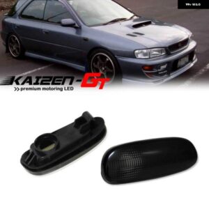 スバル スモーク レンズ 車 フロントバンパー サイドマーカー インジケーター ライト ハウジングシェル 1993-2001 インプレッサ GC