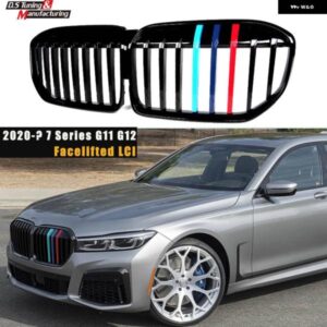 BMW フロントバンパー キドニーフード レーシンググリル 7シリーズ G11 G12 LCI 2020-IN 単線 M カラー交換グリル