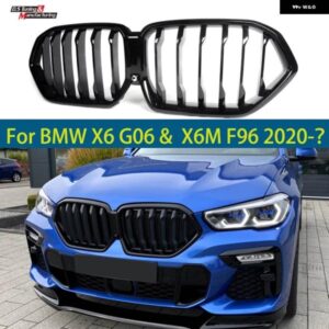 BMW グロスブラック ABS フロントバンパー キドニーフード グリル X6 G06 X6M F96 2020 2021 2022 3 ボックス SUV レーシンググリル