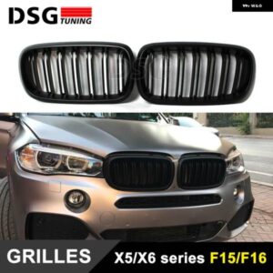 BMW F15 デュアルスラットフード グリル F16 フロントキドニーグリル 2014 - 2019 X5 X6 ABS グリル X5M X6M 交換