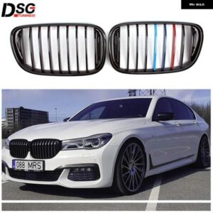 BMW 7シリーズ G11 G12 2015-2019 PRE-LCI ABS プラスチック光沢/マットブラックフロントバンパー キドニー レーシンググリル オートスタイリンググリル