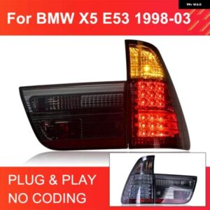 BMW 1ペア LED テールライト アセンブリ X5 E53 1998-2003 テールライト ターニングブレーキリバースリアテールランプ付き