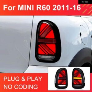 BMW 1ペア LED テールライト アセンブリ MINI R60 COUNTRYMAN 2011-2016 LED ダイナミック回転リア テールライト 付き