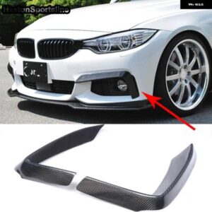 BMW F32 F33 F36 M-スポーツ カーボン フロント リップ スプリッター フォグ ライト カバー スポイラー 420I 425I 430I 440I M-TECH 2014 2015 2016