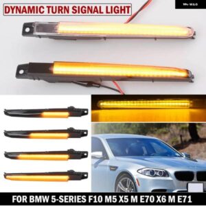 BMW 2個 ダイナミック点滅 LED サイドマーカー ウィンカーライト 5シリーズ F10 M5 E70 E71 X5 X6 M E82 M クーペアクセサリー
