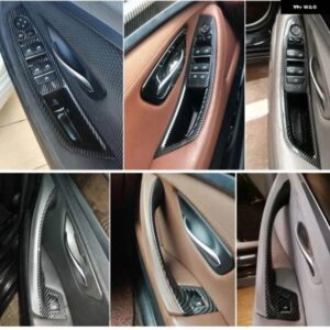 BMW 7個 カーボン インテリア ドア プルハンドル 5シリーズ F10 F18 2011 2012 - 2014-16 RHD LHD インテリア ハンドル